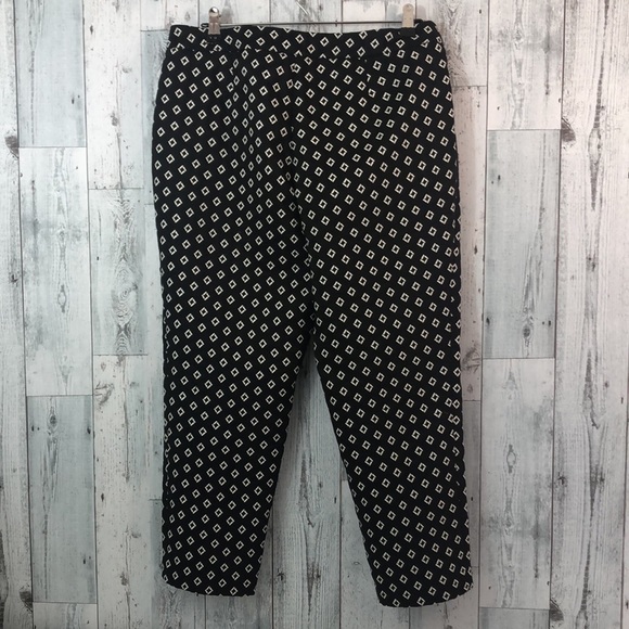 Vince Camuto Diamond Pattern Petite Ankle Pants 12P - Picture 3 of 10